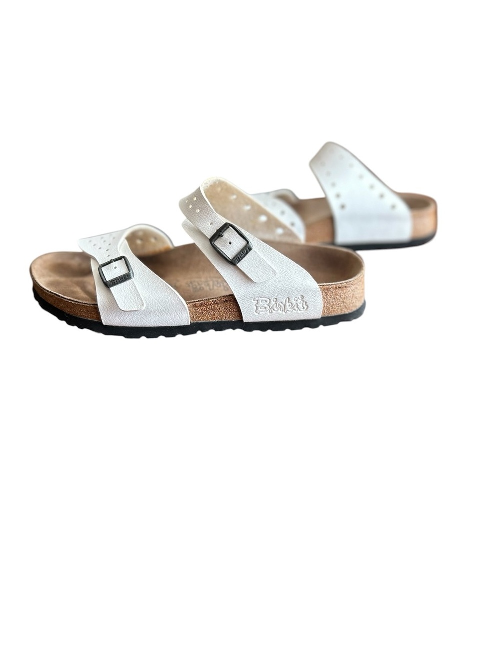 Vintage Birken Cork Sandals Size 38 US Womens 7 -M5 Germany Birks White Shoe